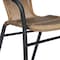 Flash Furniture Lila  Commercial Grade Indoor-Outdoor PE Rattan Restaurant Barstool with Black Aluminum Frame and Footrest in Medium Brown, PK2 2-SDA-AD632032R-DK-BN-GG - alternate 10